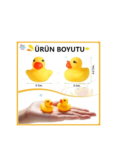 3 Adet Ses Çıkaran Vinil Ördek Banyo Oyuncağı Sevimli Ördekler 5 Cm.