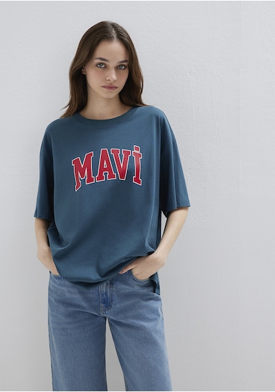 Mavi - Mavi Logo Baskılı Mavi Tişört 1600843-70771 Mavi Mavi - Mavi Logo Baskılı Mavi Tişört 1600843-70771 Mavi
