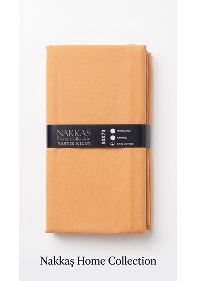 Nakkaş Home Collection 2'li Pamuklu Fermuarlı Yastık Kılıfı Seti - 50x70 Cm Düz Renk Yastık Kılıfı Sarı - Turuncu Nakkaş Home Collection 2'li Pamuklu Fermuarlı Yastık Kılıfı Seti - 50x70 Cm Düz Renk Yastık Kılıfı Sarı - Turuncu