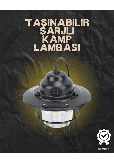 Kamp Ve Bahçe İçin Retro Led Fener - Sıcak Işık, Uzun Ömürlü Batarya Diğer