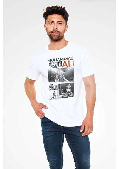 Adrift Muhammed Ali Beyaz Unisex Tişört T-shirt Beyaz