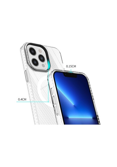 Apple iPhone Uyumlu 12 Pro Max Kılıf Beta Magneticsafe Silikon - Şeffaf