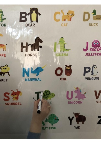 İngilizce Eğitici Harfler Çalışması Harf Öğrenme Ilkokul Öğrencisi Eğitim Yazı Tahtası 70x100 Cm Genel