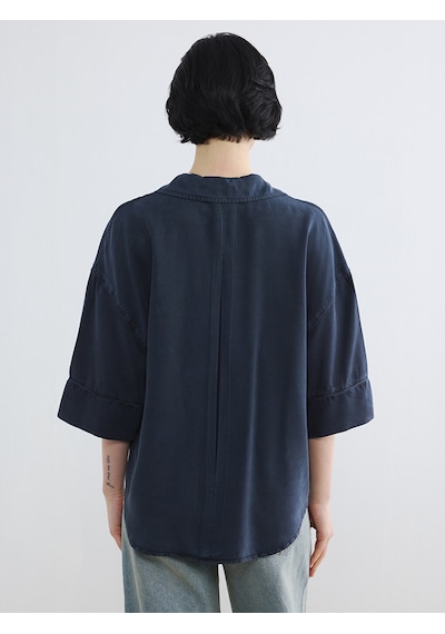 Lcw Jeans Lacivert Oversize Kadın Jean Gömlek