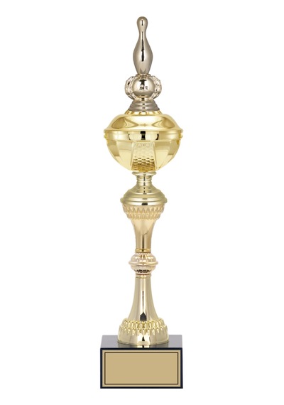 Odak Kupa - Figürlü Kupalar - Bowling / Labut Figürlü Kupalar Fg-061 B - 44 Cm Altın - Beyaz