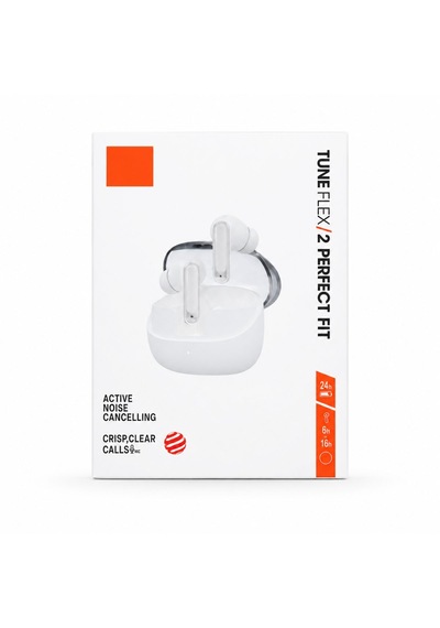 Flayse Tune Flex 2 Kablosuz Kulaklık Aktif Gürültü Engelleme 24 Saat Pil Ömrü - Beyaz