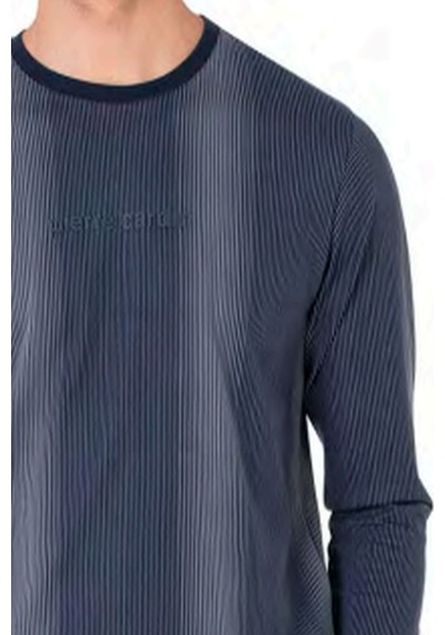Pierre Cardin 6105 Erkek Uzun Kollu Bisiklet Yaka Pijama Takımı-lacivert Lacivert