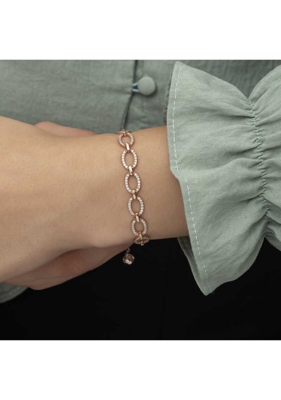 Casera's Gümüş Rose Oval Taşlı Kadın Bileklik Csr2183720 Gümüş