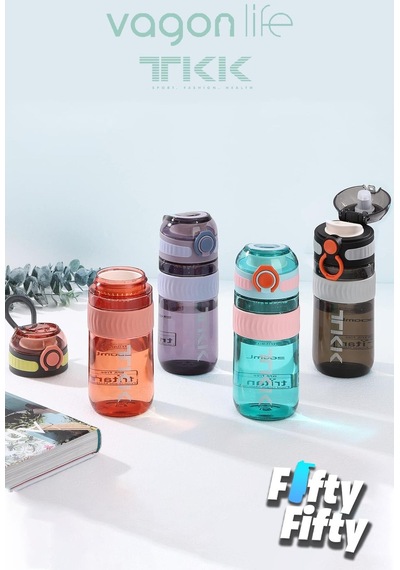 Tkk 550 Ml Rahat İçim U Ağızlı Bpa İçermeyen Taşıma Kulplu Tritan Su Matarası Fftkk1016-550ml 001