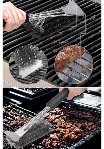 Mangal Izgara Temizleme Fırçası, Paslanmaz Çelik Telli, Pra-13113467-6446