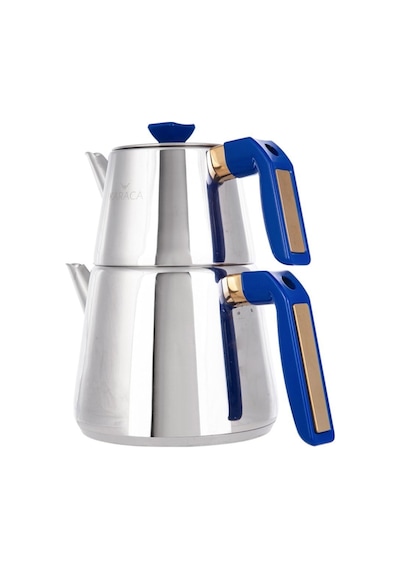 Karaca  Piramit Midi Medium Dark Blue Çaydanlık Takımı
