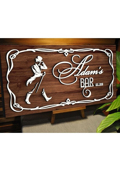 Bk Gift Kişiye Özel Kabartma Tasarım Ahşap Bar Tabelası, Home Bar Tabela, Rustik Ev Dekorasyonu, Duvar Dekoru-17