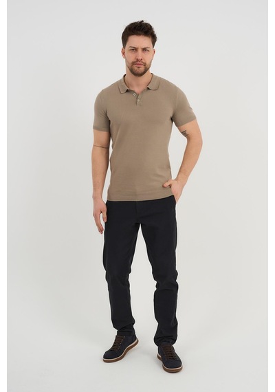 Alexander Gardi Alexandergardı Polo Yaka Düğmeli Triko T-shirt 50024 Bej