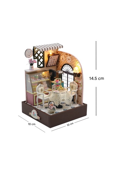 Led Işıklandırmalı Maket Ev 3d Puzzle Ahşap Minyatür Maket Kiti Dıy Kendin Yap