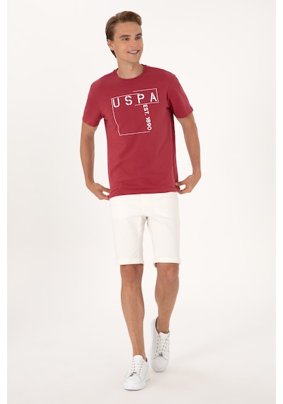 U.S. Polo Assn. Erkek Regular Fit Vişne Bisiklet Yaka Tişört 50306908-VR223