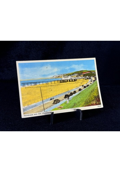 İngiltere Marimex British Made Promenade & Pier, Colwyn Bay Postcard Marimex Ltd. No. Cb.605 1950s Hafif Lekeli