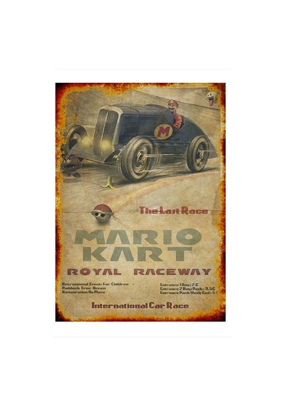 Bedeko Mario Kart Hediyelik Mdf Tablo 25 Cm X 35 Cm