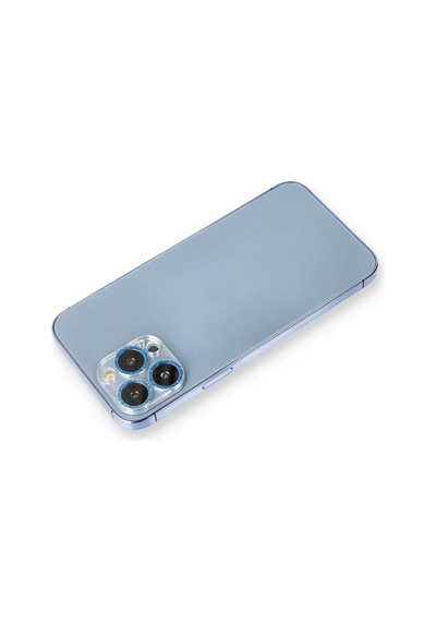 Mey İthalat Apple, Uyumlu iPhone 12 Pro Max Shine Kamera Lens Koruma Cam - Mavi