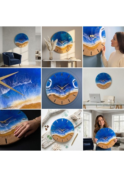 Mekanizma Midnight Shore Okyanus Duvar Saati 60 Cm Lacivert & Altın Kum Efektli Epoksi Saat, Altın Roma Rakamlı, Sessiz Lüks Tasarım Okyanus Mekanizma Midnight Shore Okyanus Duvar Saati 60 Cm Lacivert & Altın Kum Efektli Epoksi Saat, Altın Roma Rakamlı, Sessiz Lüks Tasarım Okyanus