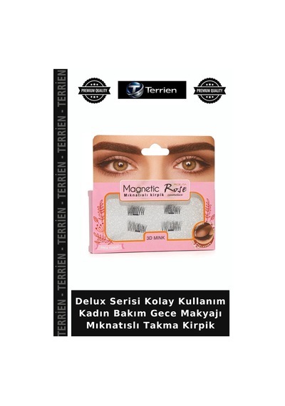 Delux Serisi Kolay Kullanım Kadın Bakım Gece Makyajı Mıknatıslı Takma Kirpik