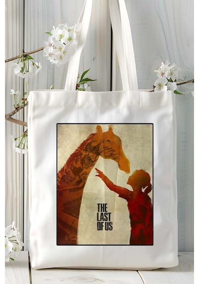 Art Hediye The Last Of Us Oyun Baskılı Bez Çanta Omuz Çantası Kişiye Özel Model 19 Çok Renkli