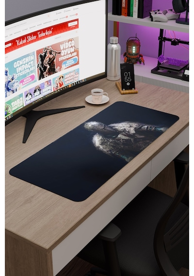 Dark Souls Kaymaz Dikişli Kauçuk Oyuncu Mousepad V2 - 70x30 Xl Gaming Mouse Pad Fare Altlığı