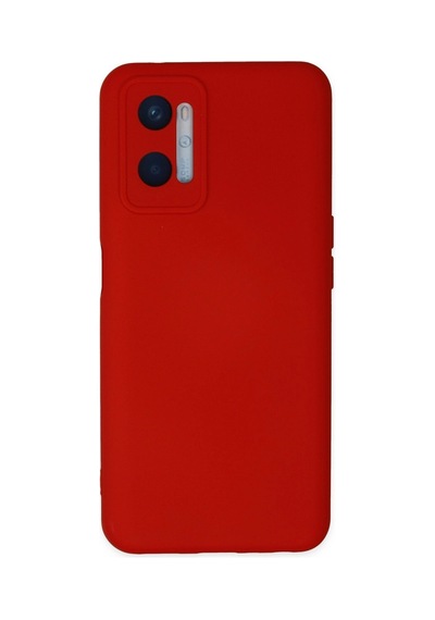 Oppo A96 Kılıf Nano İçi Kadife Silikon - Kırmızı Renkli
