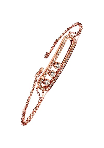 Taşı Hareketli İtalyan Tasarımı Gümüş Rose Bileklik N11.39222