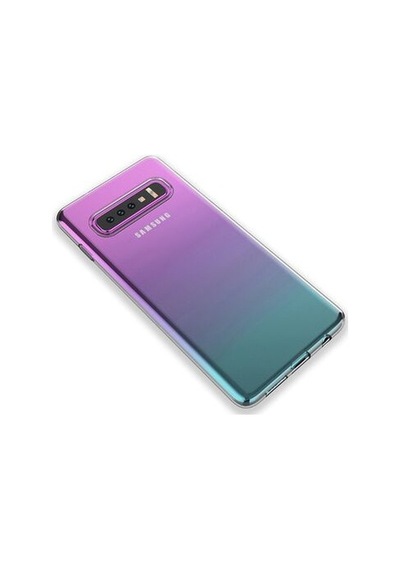 Samsung Galaxy S10 Plus İle Uyumlu Kılıf Şeffaf Kamera Korumalı Esnek Silikon Telefon Kılıfı Kapak