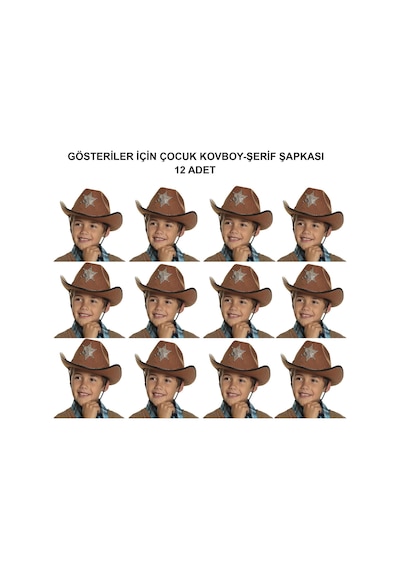 Kovboy Şerif Şapkası 12 Adet - Kostüm, Parti Ve Gösteri Şapkası - Rxlu-582119 18