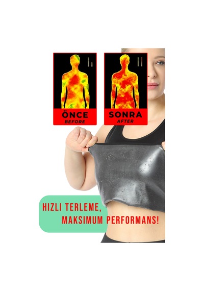 Elilom Elenar Sauna Kadın Termal Atlet Spor Kullanımına Uygun Siyah