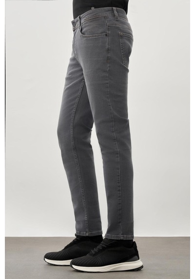 Açık Füme Düz Gabardin Pamuklu 5 Cep Slim Fit Casual Denim Pantolon 1023245158 Açık Füme