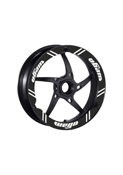 Tvs Wego 110 2012 - 2022 Uyumlu Siyah Geniş Jant Şeridi