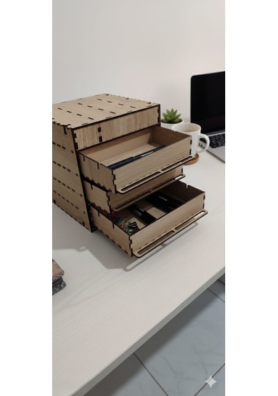 Çekmeceli Organizer Meşe