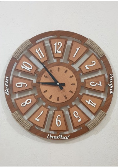 Ahşap Duvar Saati (347404705) Ahşap