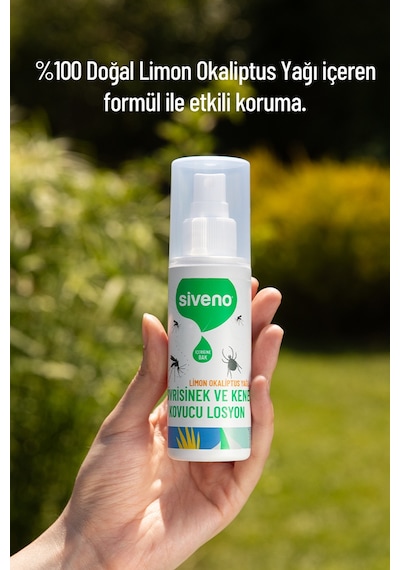 Siveno Sivrisinek ve Kene Kovucu Sprey Losyon Bitkisel Tüm Vücut İçin Aile Boy 100 ml