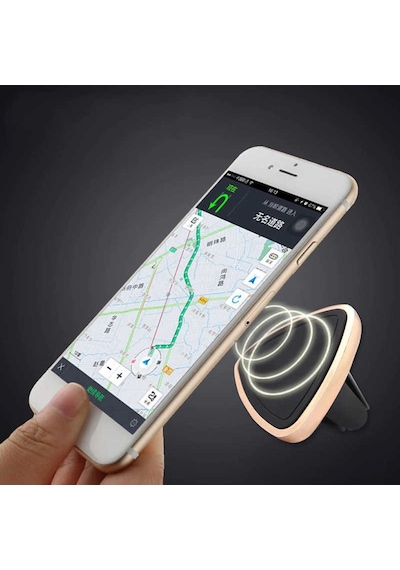Zore Magnetic Air Vent Araç Telefon Tutucu Turuncu Vakumlu-Gold-Gold