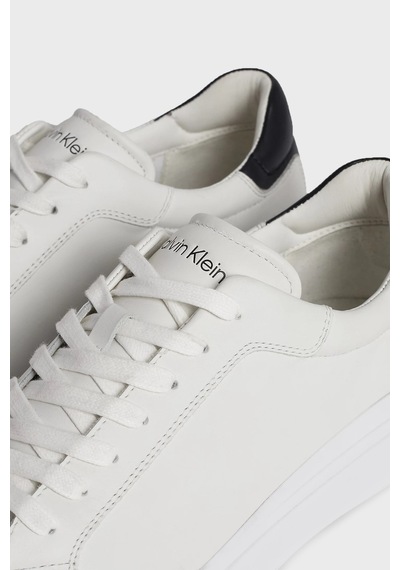 Calvin Klein Erkek Ayakkabı Hm0Hm01016 0K9 Beyaz-Siyah Beyaz - Siyah