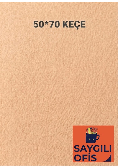 50x70 Cm Keçe 2.0 Mm 1 Adet Renkli Hobi Keçesi Elişi Keçesi Anasınıfı Kreş Ten Rengi