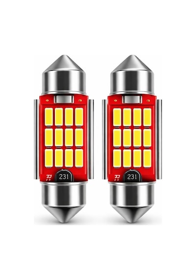 36mm C5w Sofit Led Ampul, Beyaz, Canbus Arıza Lambası Yakmaz, Plaka Ve Tavan Lambası İçin, 2 Ad