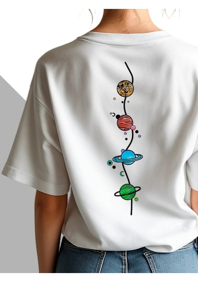 Noıssey Urban Pop Graphic Kadın Tişört Koleksiyonukod 5272 Beyaz1