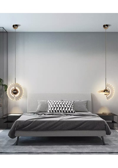 Luxury Modern Crystal Sarkıt Led Avize Gold Sarı Gold