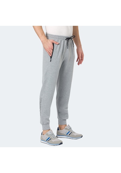 Slazenger NEAL KTN Erkek Fermuar Cepli Gri Eşofman Altı