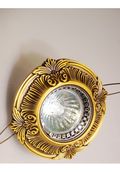 Dekoratif Eskitme Ahşap Desenli Versace Led Spot