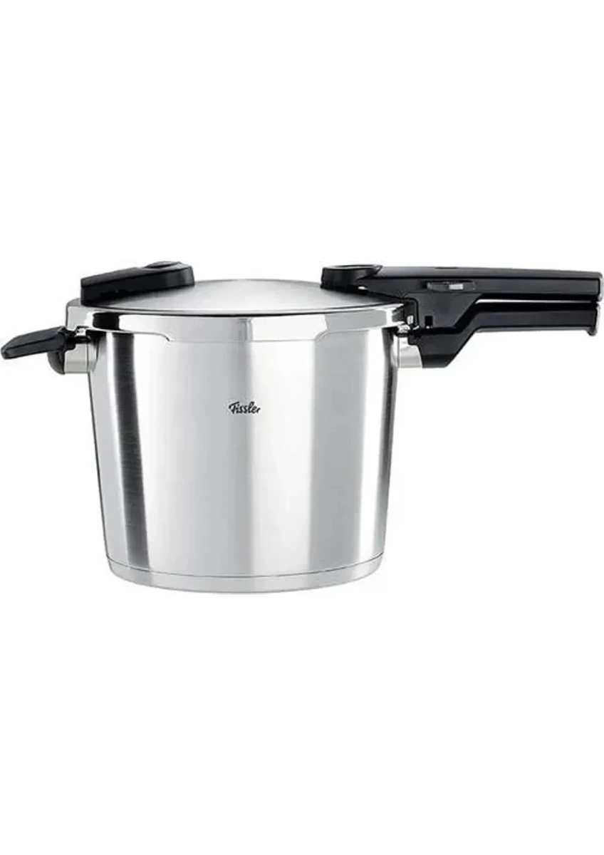 Fissler Vitaquick Premium 6+3,5 Litre Düdüklü Tencere + Buharda Pişirme Aparatı Metalik