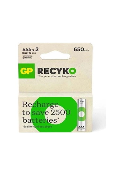 Recyko 650 Mah R03 Aaa Şarjli 2li Ince Kalem Pil 65aaahcer21-2tlb2 Rhch63e041