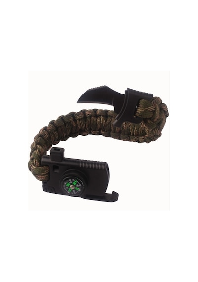 Paracord Outdoor Kamp Bıçaklı Bileklik Çok Renkli