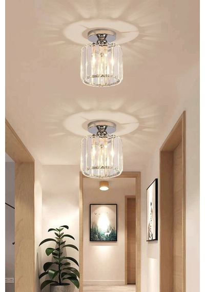 Luna Lighting LUNAMSLCH-1 Luxury Kristal Plafonyer Avize Krom