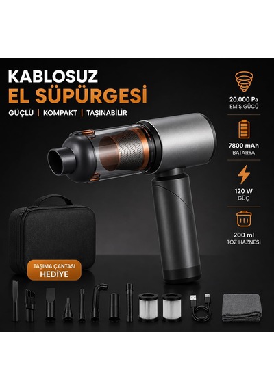 Lexroo 20.000 Pa Kablosuz El Süpürgesi Standart