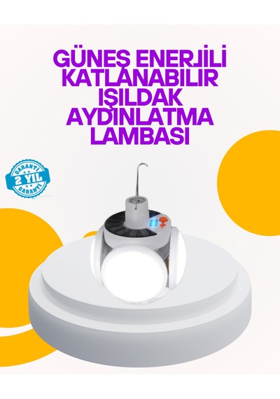 Drnds Solar Enerjili Katlanabilir Led Kamp Ve Bahçe Lambası